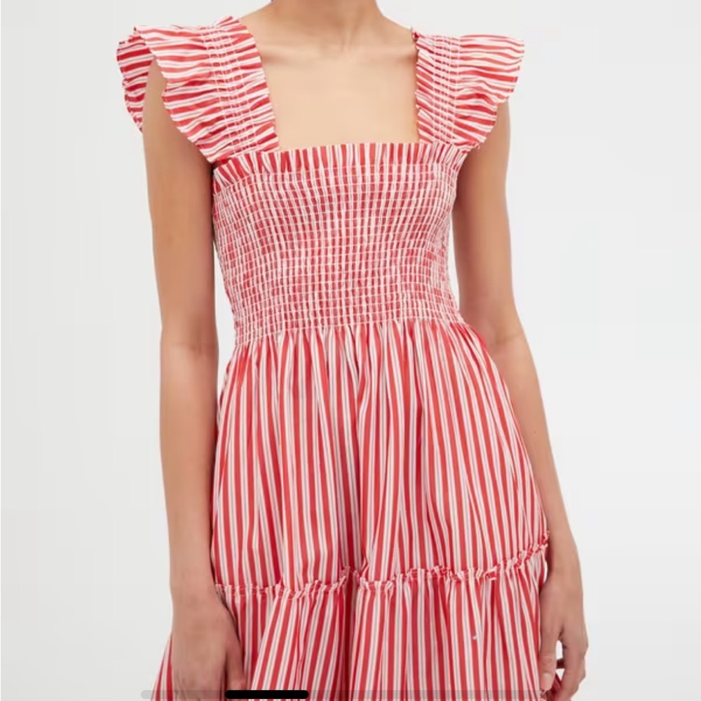 Hill House Red and White Striped Dress